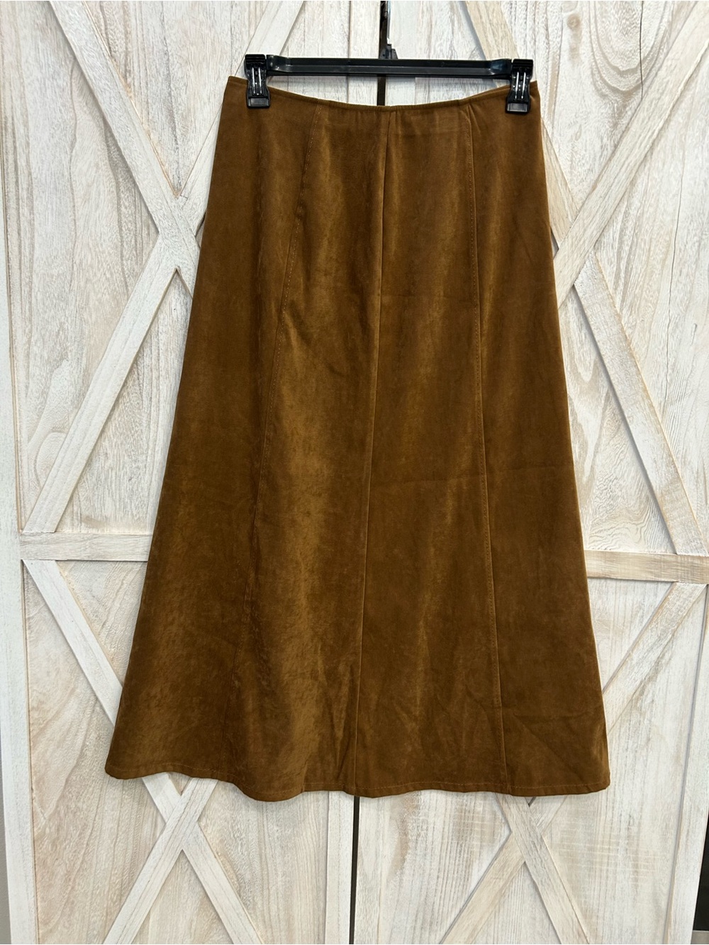 Harold's Brown Suede-Look A-Line Skirt